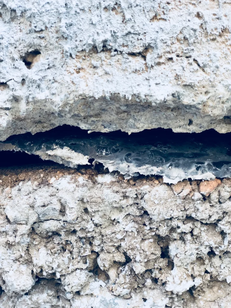 Subsidence from poor soil conditions