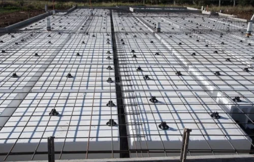 Waffle pod slab formation